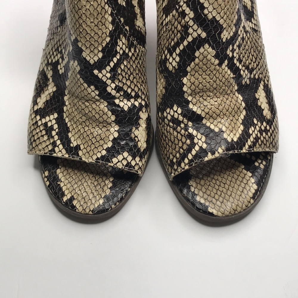 Vionic Perk Blakley Snakeskin Peep Toe Booties - Picture 2 of 8